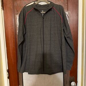 Women's Gray Jacket with Red Accents
